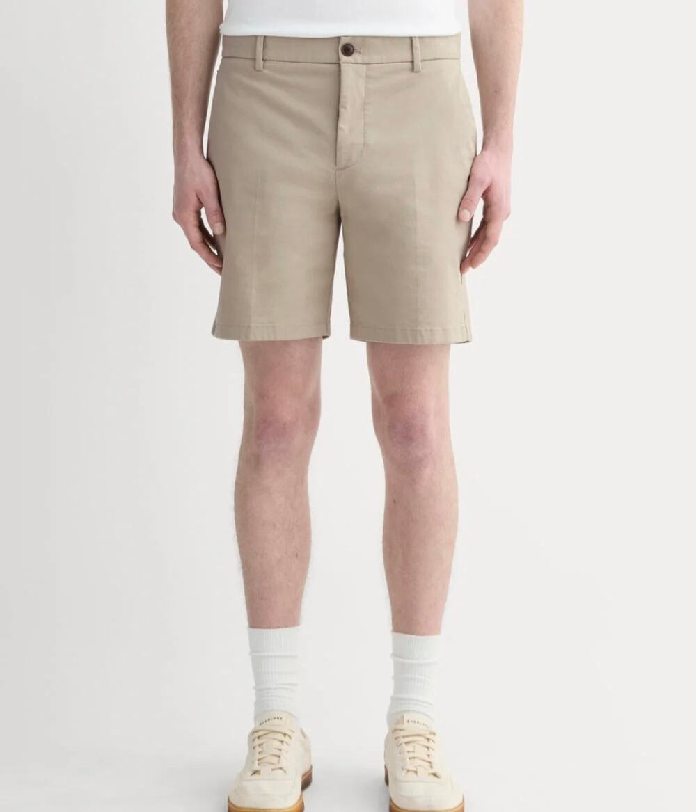 Everlane 7" Transit Chino Short Trench Coat Khaki Tan Men's  32 Organic Cotton
